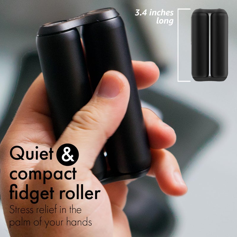 ONO Roller - Handheld Fidget Toy for Adults | Help Relieve Stress, Anxiety, Tension | Promotes Focus, Clarity | Compact, Portable Design (Black, Full Size - Aluminum) - Image 2